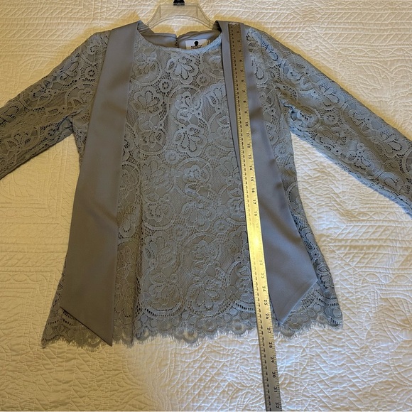 Dainty Jewells Lace Top in Soft Light Blue - Picture 8 of 12